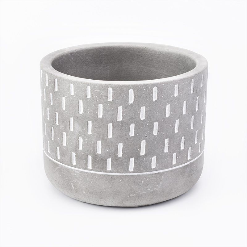 simple nordic style cement concrete candle holder for home decor