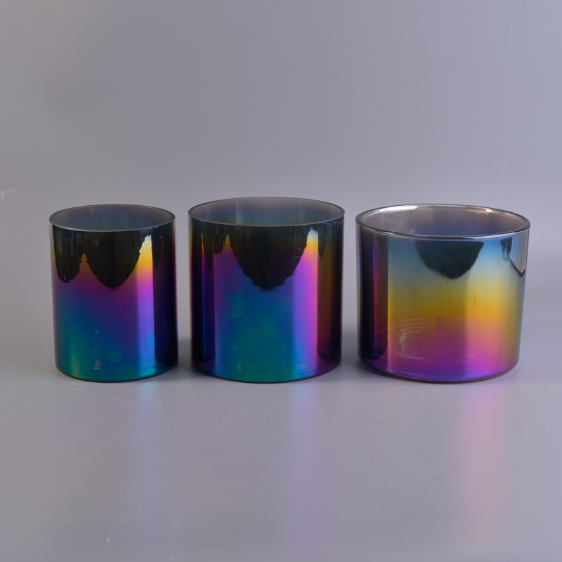 wholesale different color glass candle cup