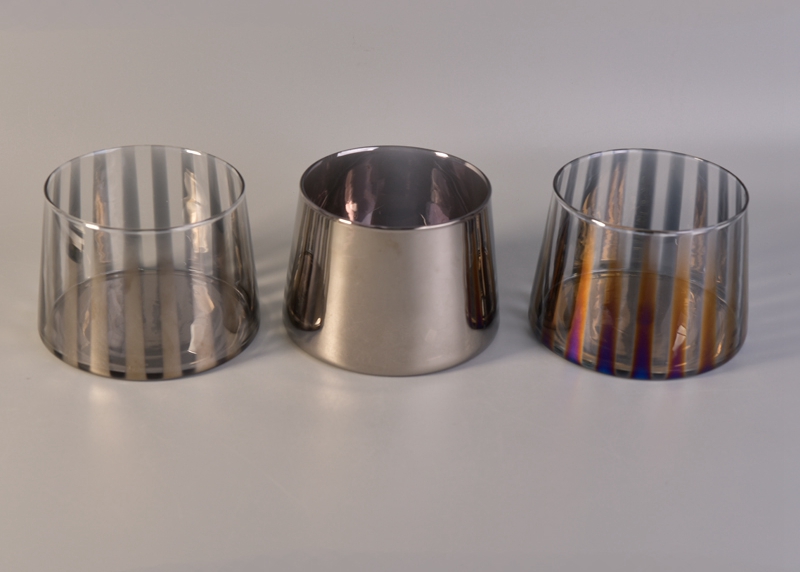 Luxury Decorative 20oz Smoking Grey Large Glass Candle Jar