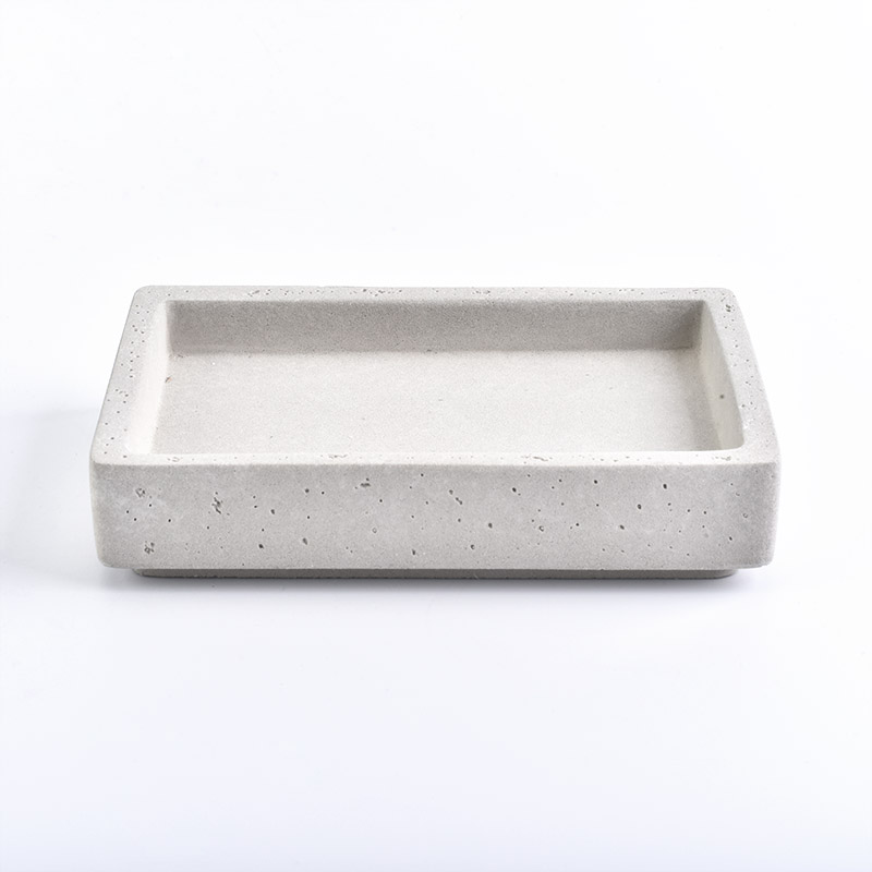 simple style concrete soap container 