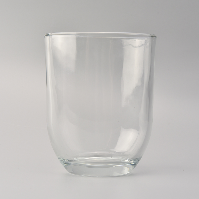 25 oz round bottom hurricane glass candle holder 