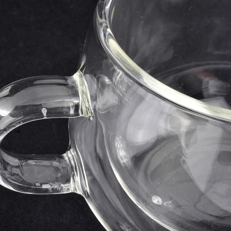 Household high borosilicate small double wall glass tea cups Household high borosilicate small double wall glass tea cups