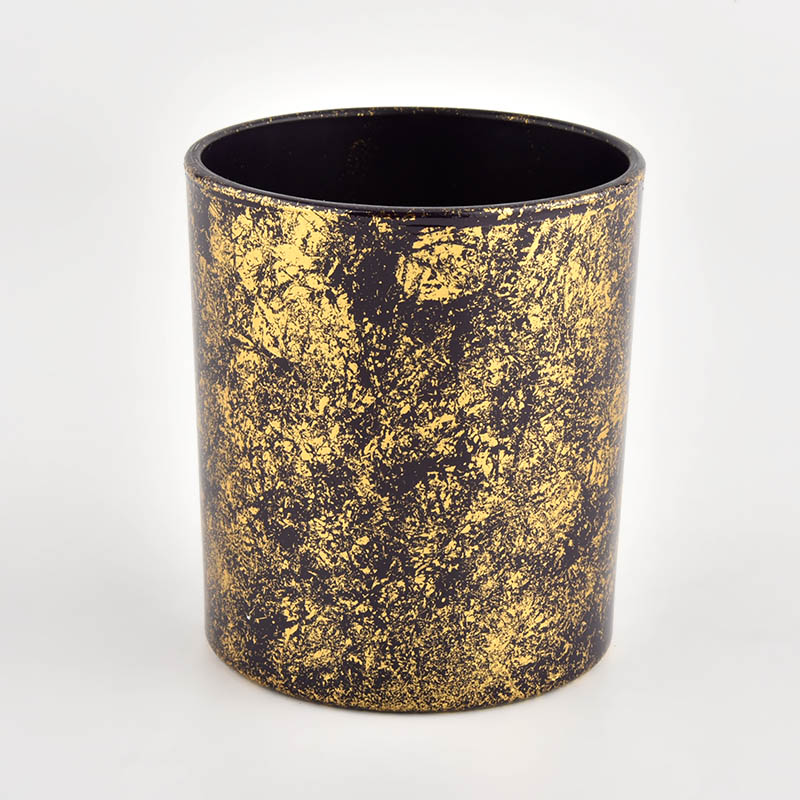Luxury gold glass candle jar for home decoration wholesale Luxury gold glass candle jar for home decoration wholesale