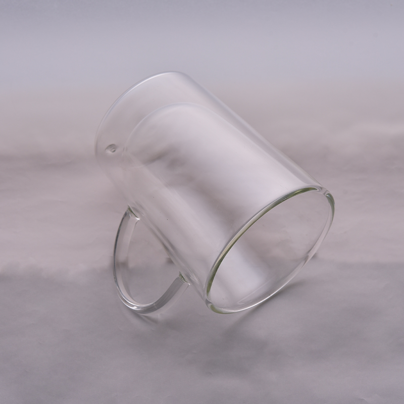 Europe style 9oz Borosilicate Custom double wall glass cup coffee mug tea cup with handle Europe style 9oz Borosilicate Custom double wall glass cup coffee mug tea cup with handle