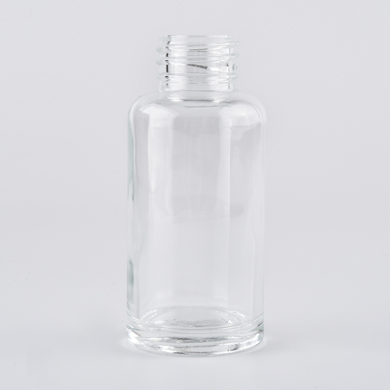 luxury silver leather cover glass candle jars