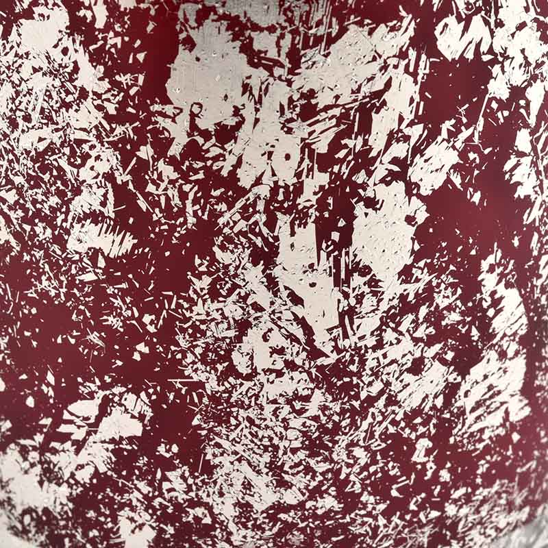 Wholesale white printing dust and red glass candle jar with high quality Wholesale white printing dust and red glass candle jar with high quality