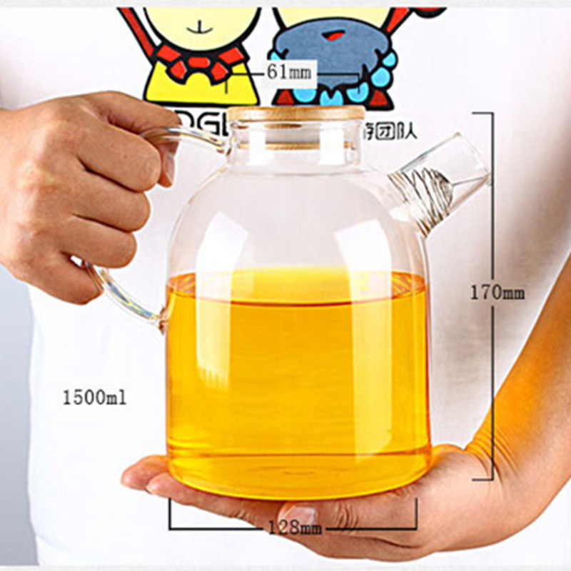 1500ml Pyrex Kettle Glass Tea Pot