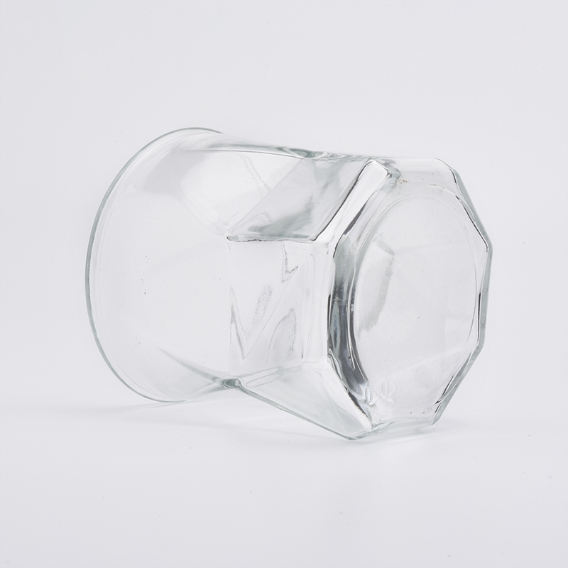Waisted Glass Candle Holder Crystal Clear Glass Candle Jar Home Decor