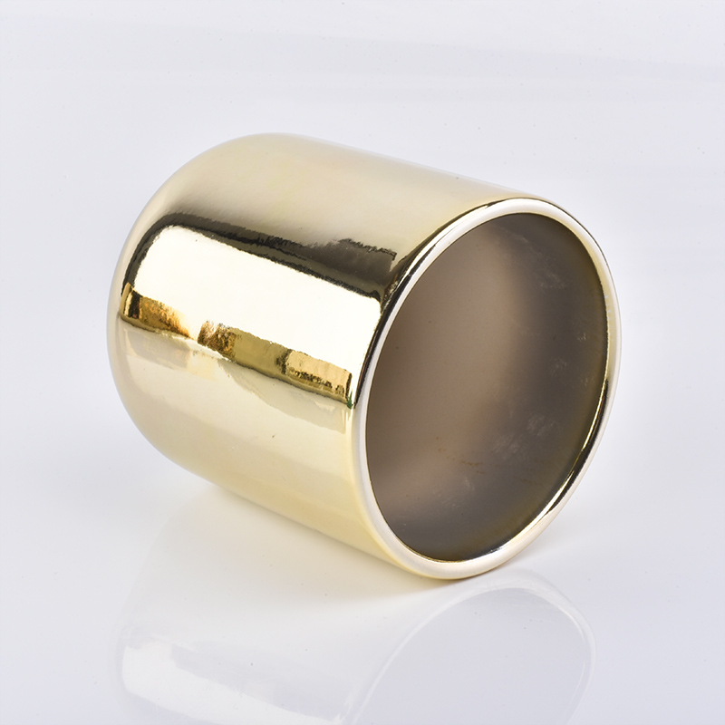 Premium Ceramics Candle Holder Candle Jars Gold 400ML Wholesale
