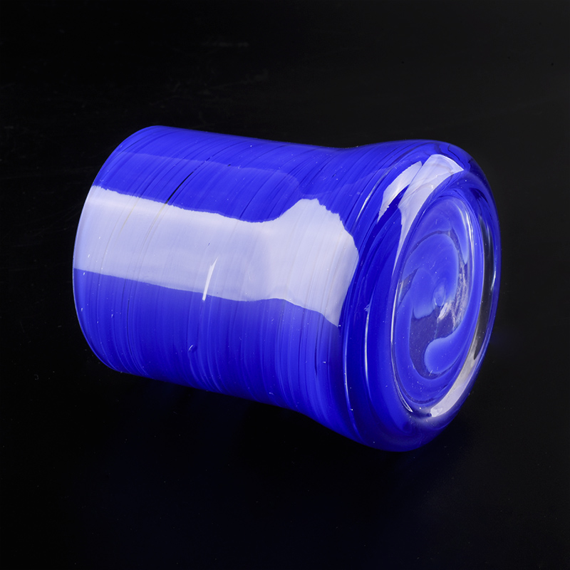 Glass Candle Holders Candle Jars 400ML Blue