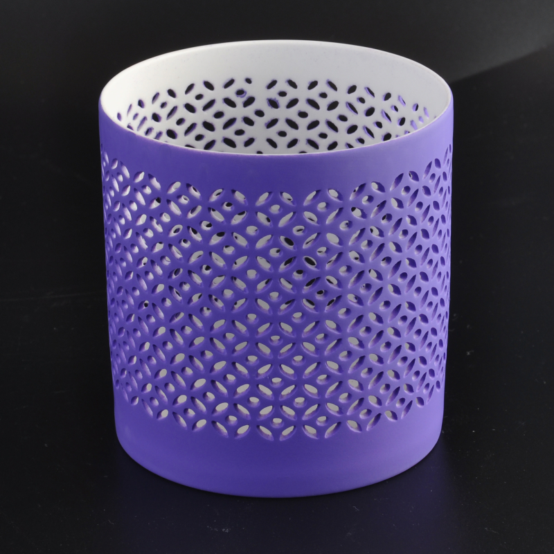 purple hollow-out ceramic candle holder white inner
purple hollow-out ceramic candle holder white inner
