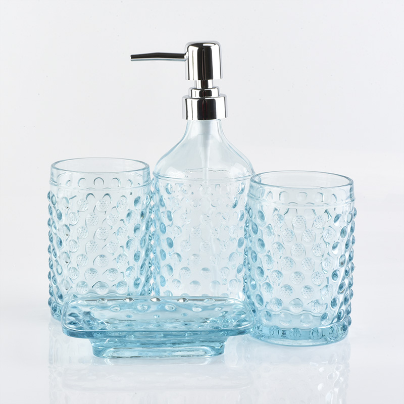 Newly beautiful glass bathroom set for home dec