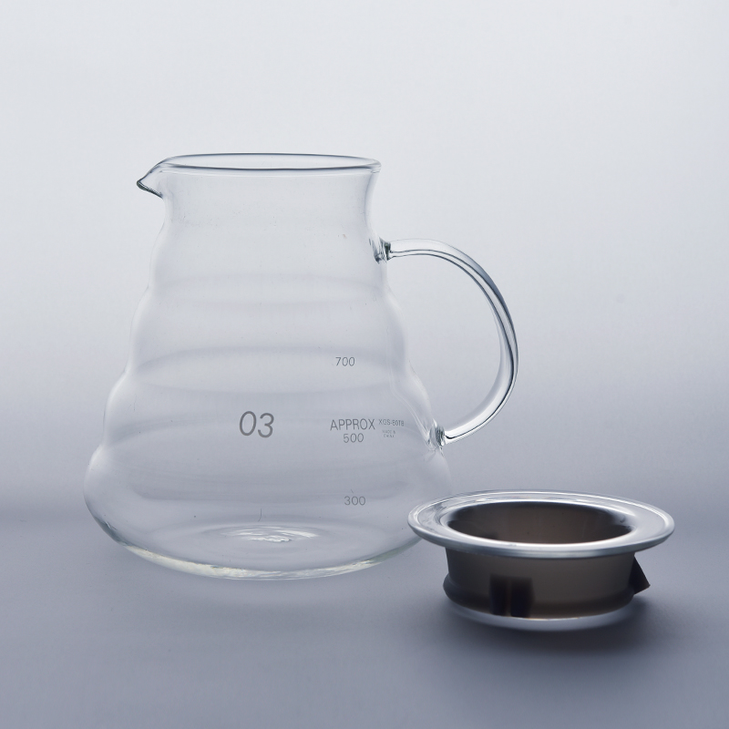 unique design borosilicate coffee glass pot