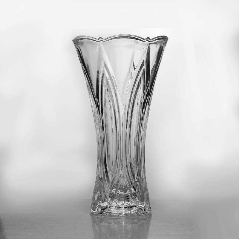 Uniquely shaped clear glass vase wholesales