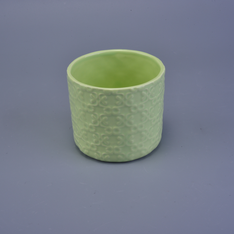 Green round straight-sided ceramic candle holder
Green round straight-sided ceramic candle holder