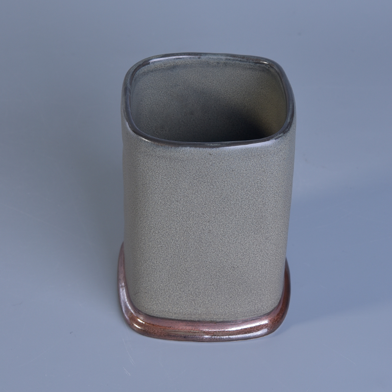 Cylinder green ceramic candle holder wholesale