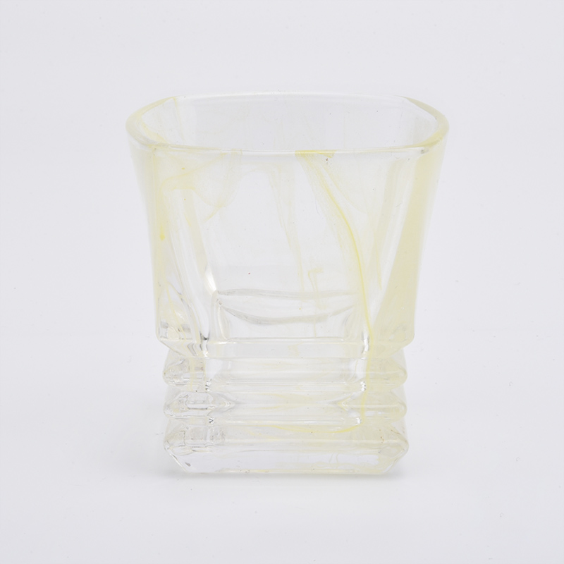 130ml Smoke Yellow Luxury Glass Candle Holders Home Decor Wholesales
