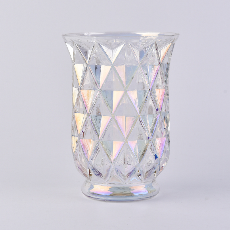 Colorful Diamond Glass Candle Holder Colorful Diamond Glass Candle Holder