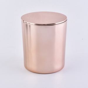 Rose Gold Glass Candle Jars