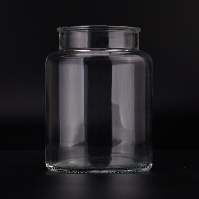 663ml customized clear glass candle jar for wedding decoration