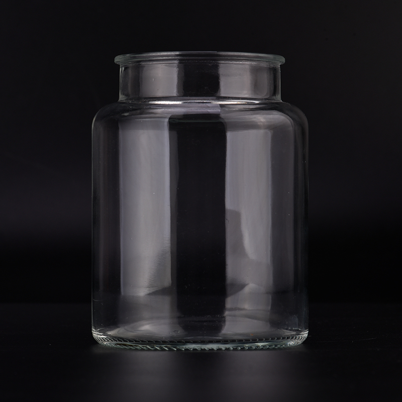 663ml customized clear glass candle jar for wedding decoration