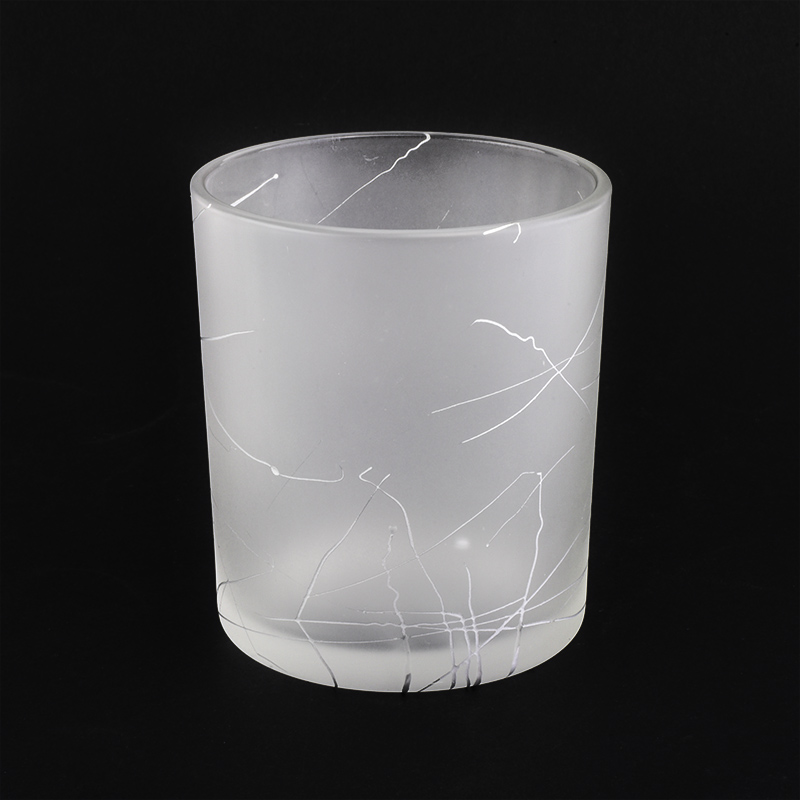 Classical Cylinder Frosted Candle jar 400ml