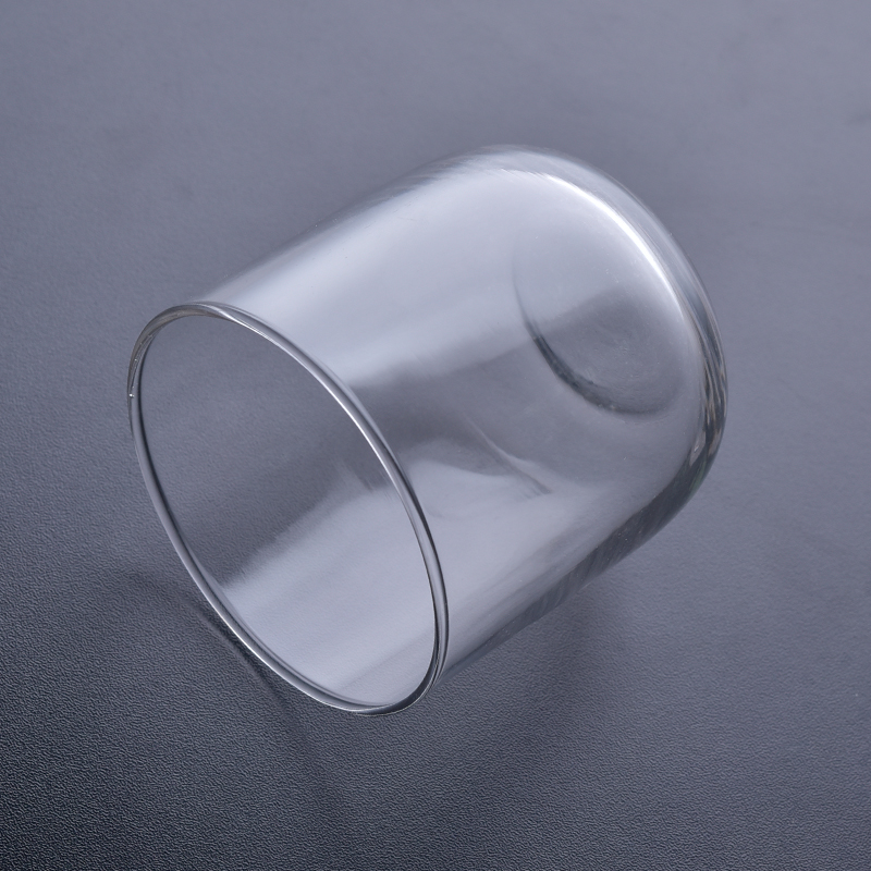 Hight white clear transparent glass candle holder cup