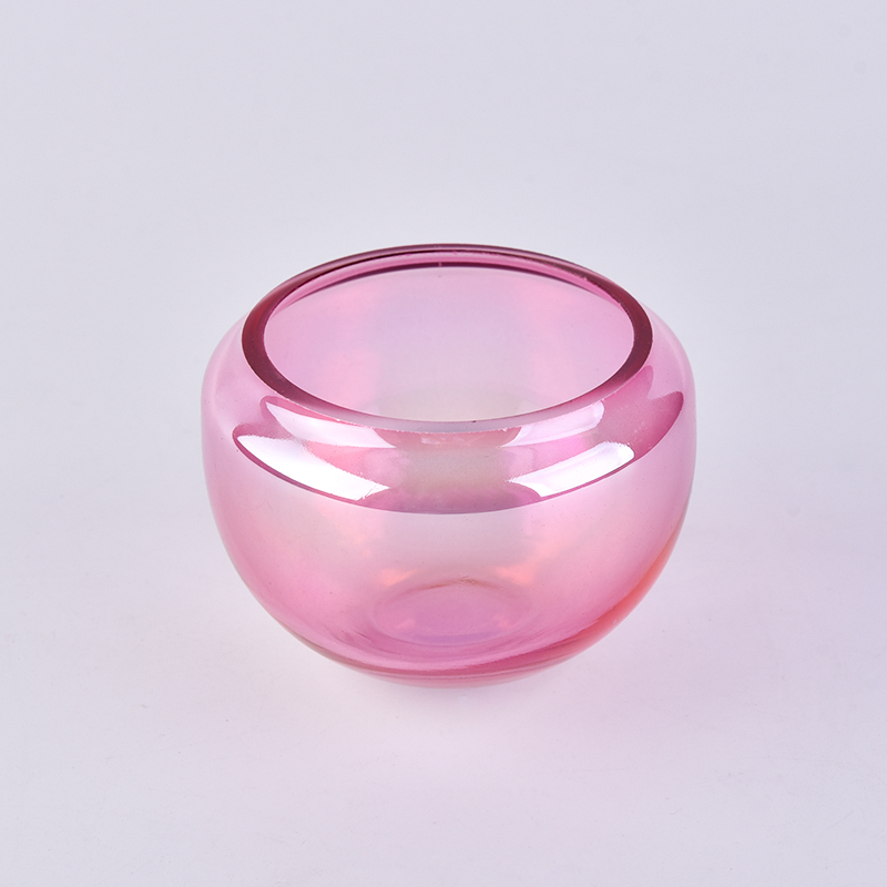 10oz wholesale iridescent bowl colored candle jars glass containers