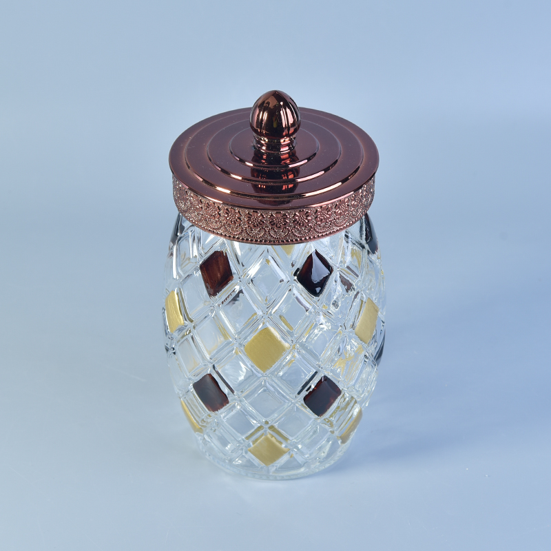 Pineapple Shaped Glass Jar with Lid