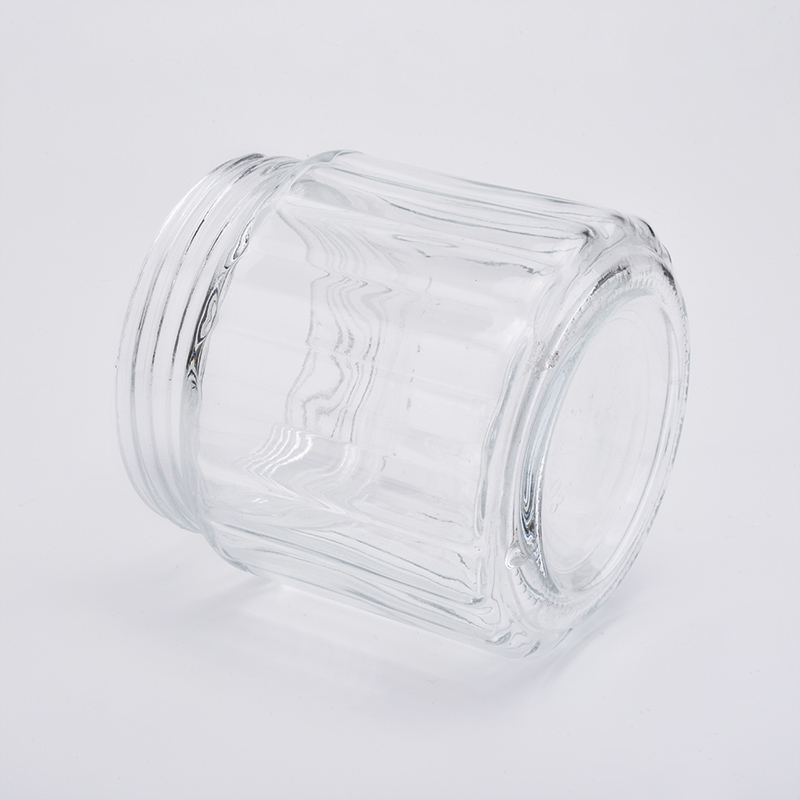Clear Glass candle holder with lid candle jar for candle making