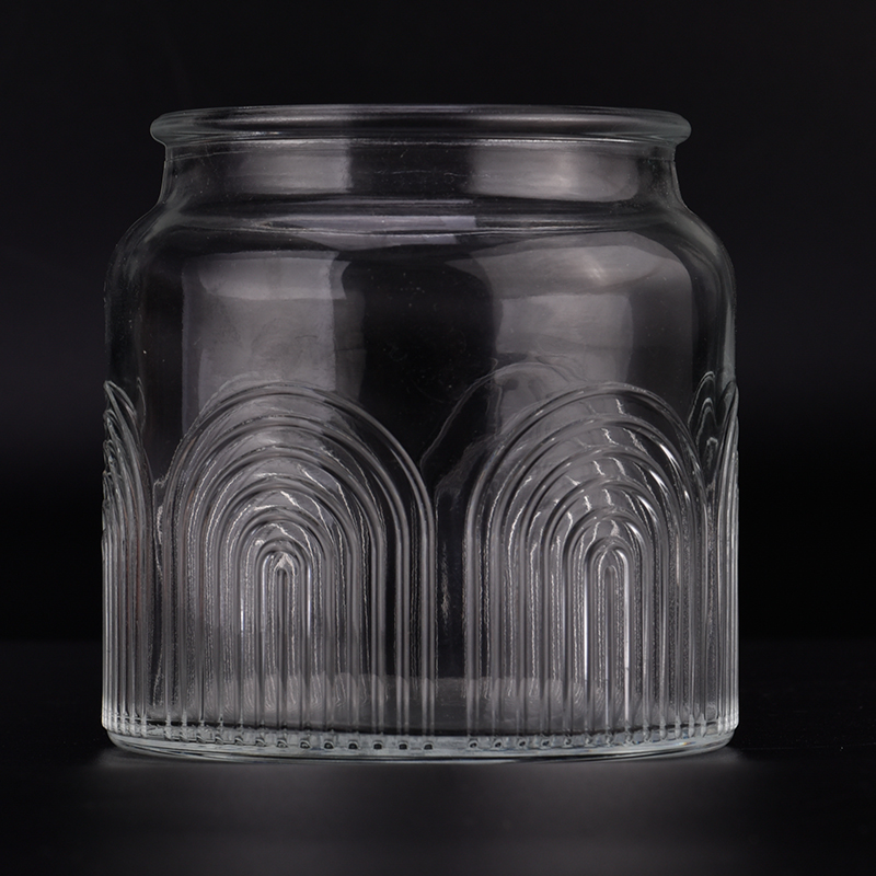 Custom clear glass candle jar container luxury candle holder decoration wholesaler