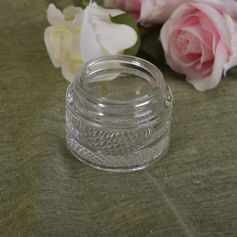 Glass makeup jar cream jar