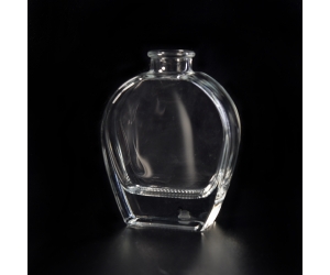 100毫升空透明香水玻璃瓶与方形水晶帽