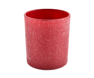 10盎司哑光深红色磨砂玻璃蜡烛罐