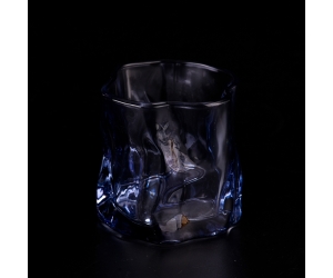 7oz蓝色透明玻璃蜡烛罐香味大豆蜡烛批发