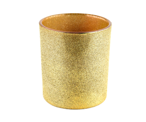 美丽的金色玻璃蜡烛罐蜡烛制作