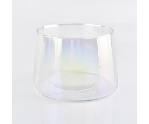 钟形透明离子镀全息玻璃烛台