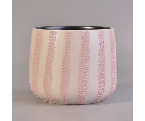 粉红色陶瓷釉面蜡烛罐