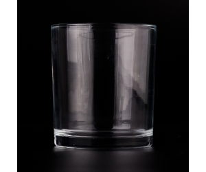 简约设计的玻璃蜡烛罐透明玻璃罐