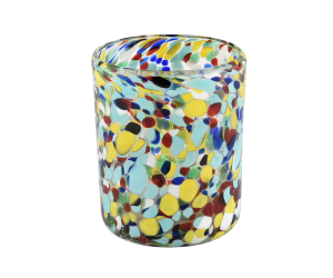 手工制作的彩色玻璃蜡烛罐来自美阳玻璃制品