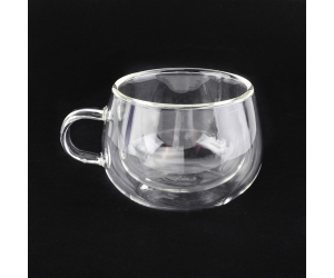 家用高硼硅小双层玻璃茶杯