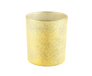 制造8盎司的黄色磨砂玻璃蜡烛容器