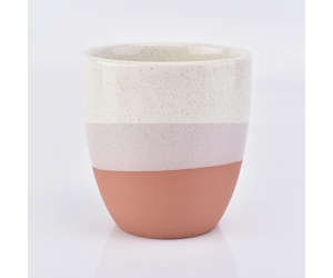 新产品粉红色小婚礼装饰茶蜡烛陶瓷蜡烛罐