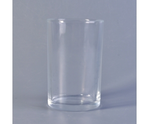 7oz光滑表面直杯透明玻璃烛台