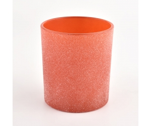 特殊工艺研磨玻璃蜡烛罐用于家庭装饰