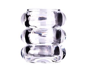 Frascos artísticos al por mayor de la vela de cristal de la columna de la burbuja