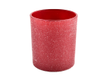 10oz Matte Crimson Frosted Glass Candle Jars