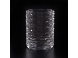 11.5oz wave pattern candle jar glass