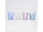 Portavelas de cristal de lujo amarillo humo 130ml Decoración para el hogar Ventas al por mayor