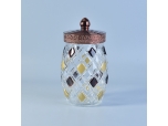 1500ml high capacity glass storage jar with copper lid